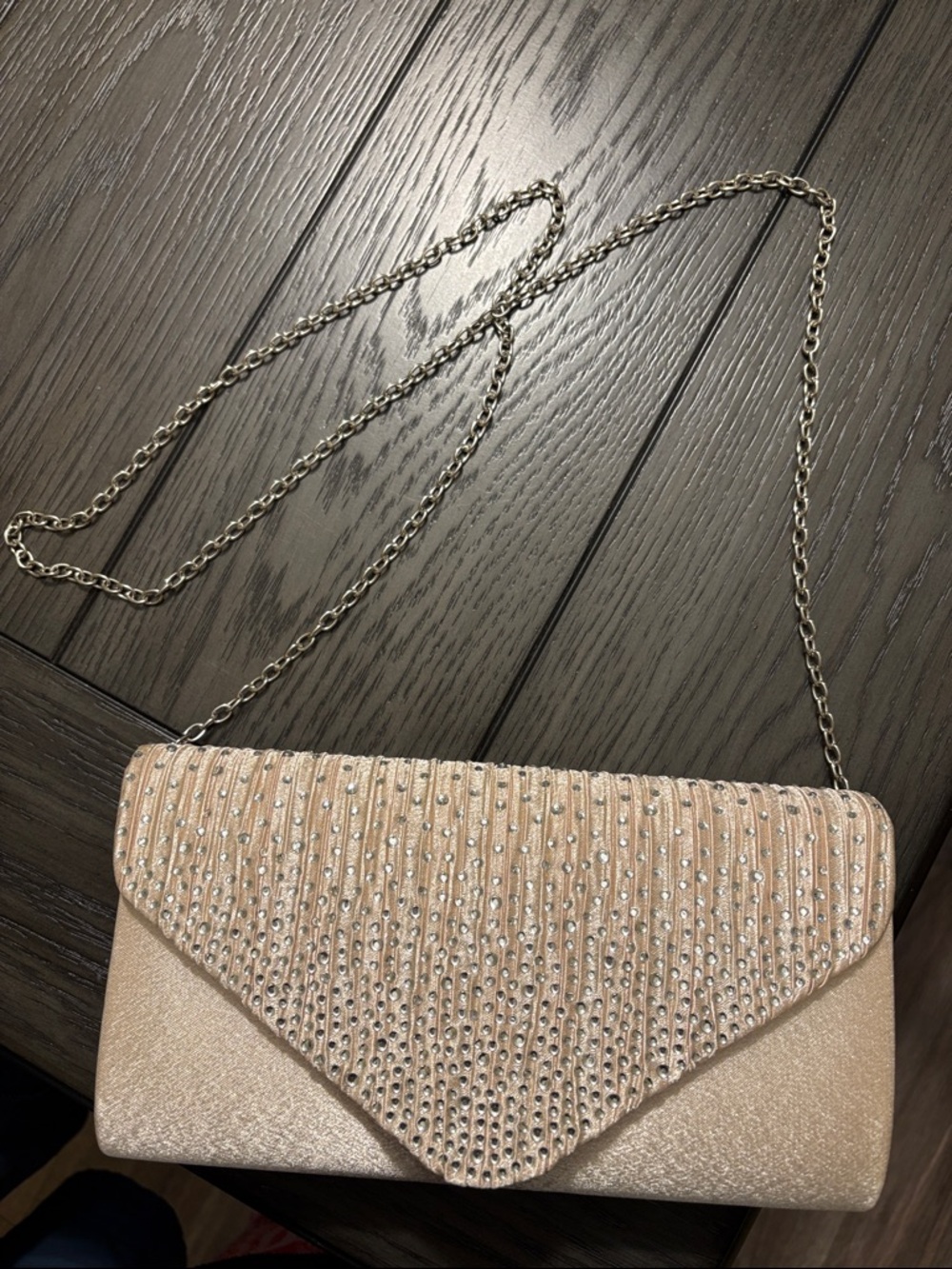 Amazon Pearl Gold Rhinestone Envelope Clutch - Picture 2 of 4